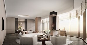 King Presidential Suite | Down duvets, in-room safe, desk, blackout curtains - Hilton Guangzhou Baiyun Airport (Guangzhou)