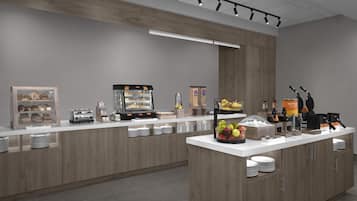 Free daily buffet breakfast