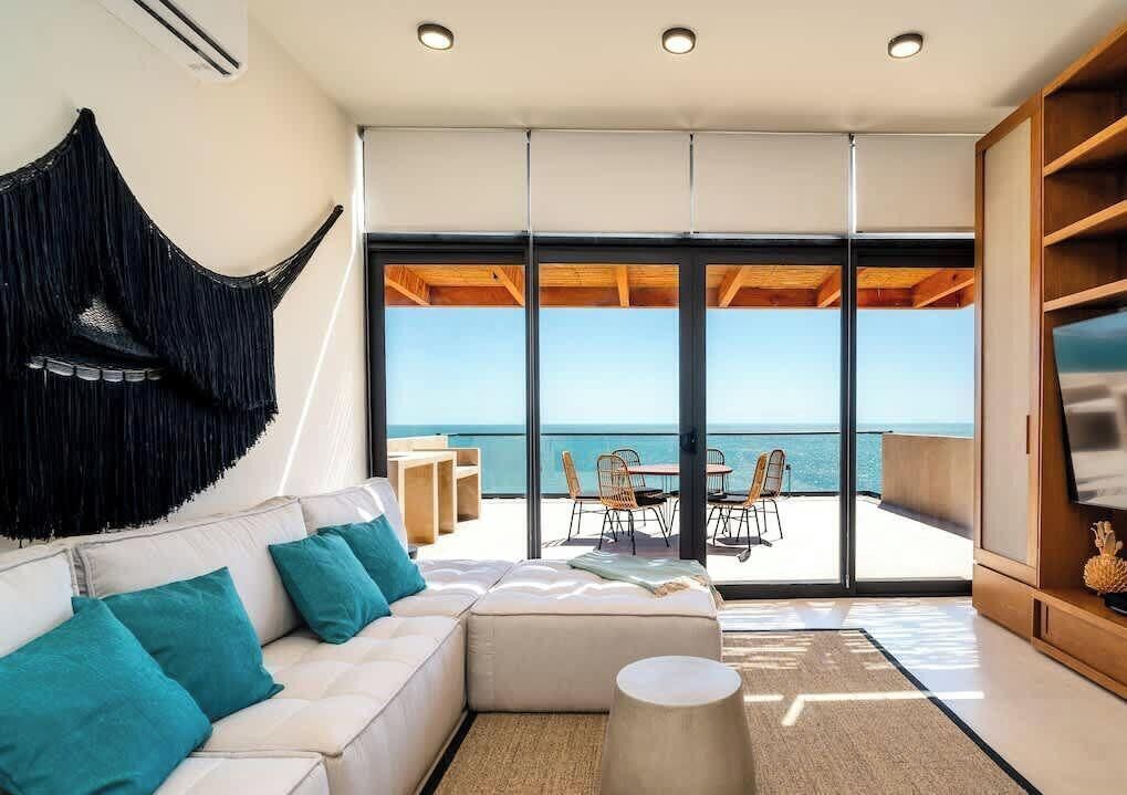 Family Penthouse, 3 Bedrooms, Balcony, Beach View | Living area