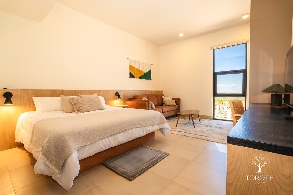 Familiepenthouselejlighed - 3 soveværelser - strandudsigt - ved stranden | Pengeskab på værelset, mørklægningsgardiner, gratis Wi-Fi