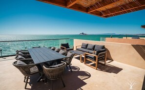 Family Penthouse, 3 Bedrooms, Balcony, Beach View | Terrace/patio - Punta Peninsula (Bahía Kino)