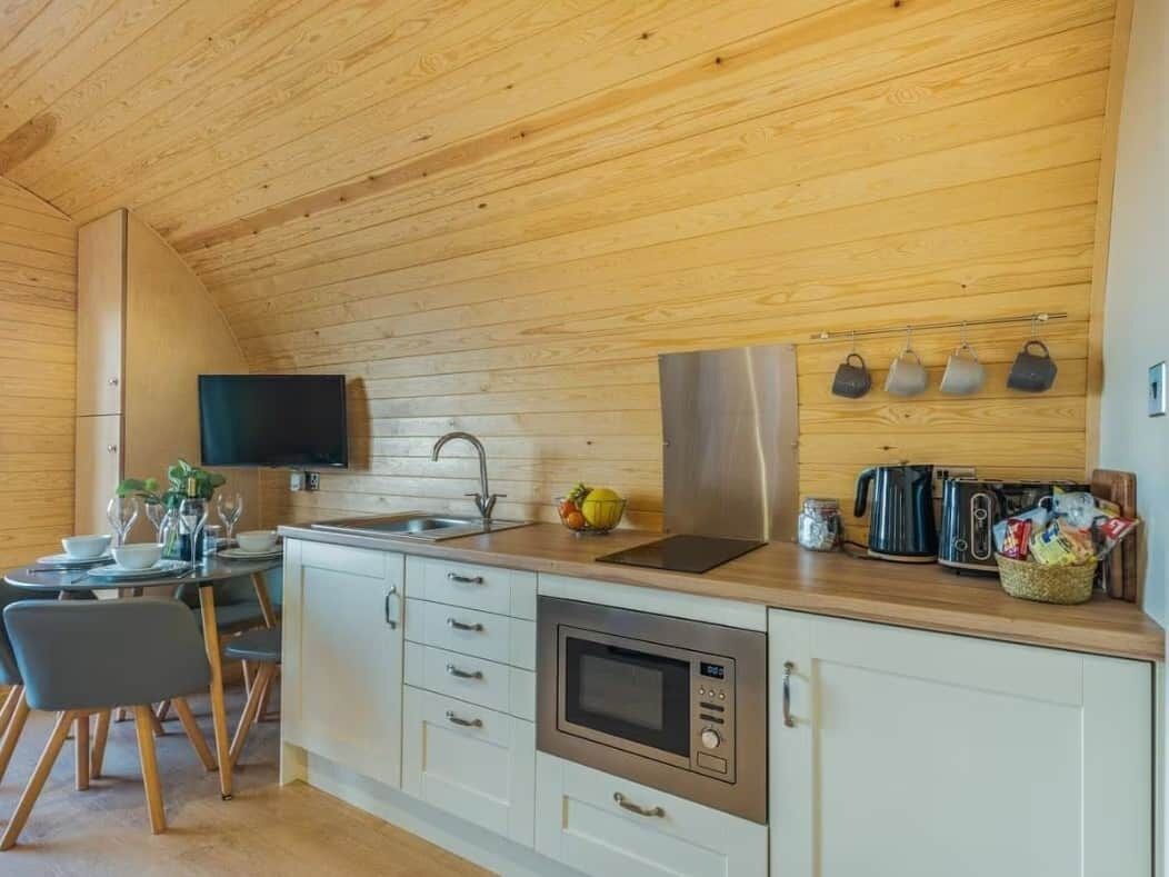 Fridge, microwave, stovetop, toaster