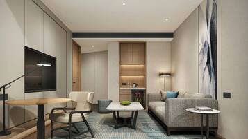 Junior Suite, 1 Katil Raja (King), City View | Ruang tamu