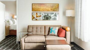 Suite, 1 Bedroom (View) | Living room