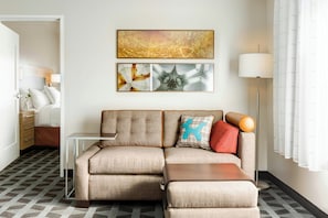 Suite, 1 Bedroom (View) | Living room