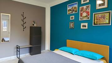 Chambre Double, balcon, vue jardin