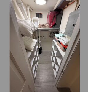 Desk, free WiFi, bed sheets