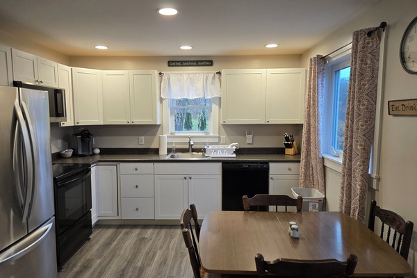 Microwave, oven, stovetop, dishwasher