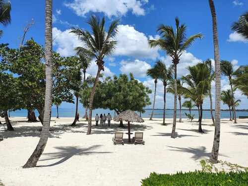 Elegant Beachfront, ground floor condo w/Ocean View from main BR and LR.