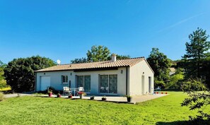 A modern two-story house with a tiled roof, large windows, and a well-maintained lawn. - Les Coquelicots - SONNAC SUR L'HERS (SONNAC SUR L'HERS)