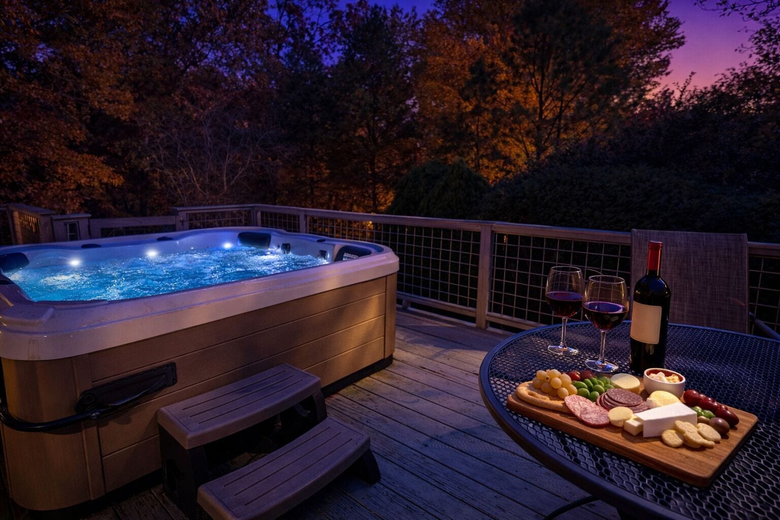 Outdoor spa tub