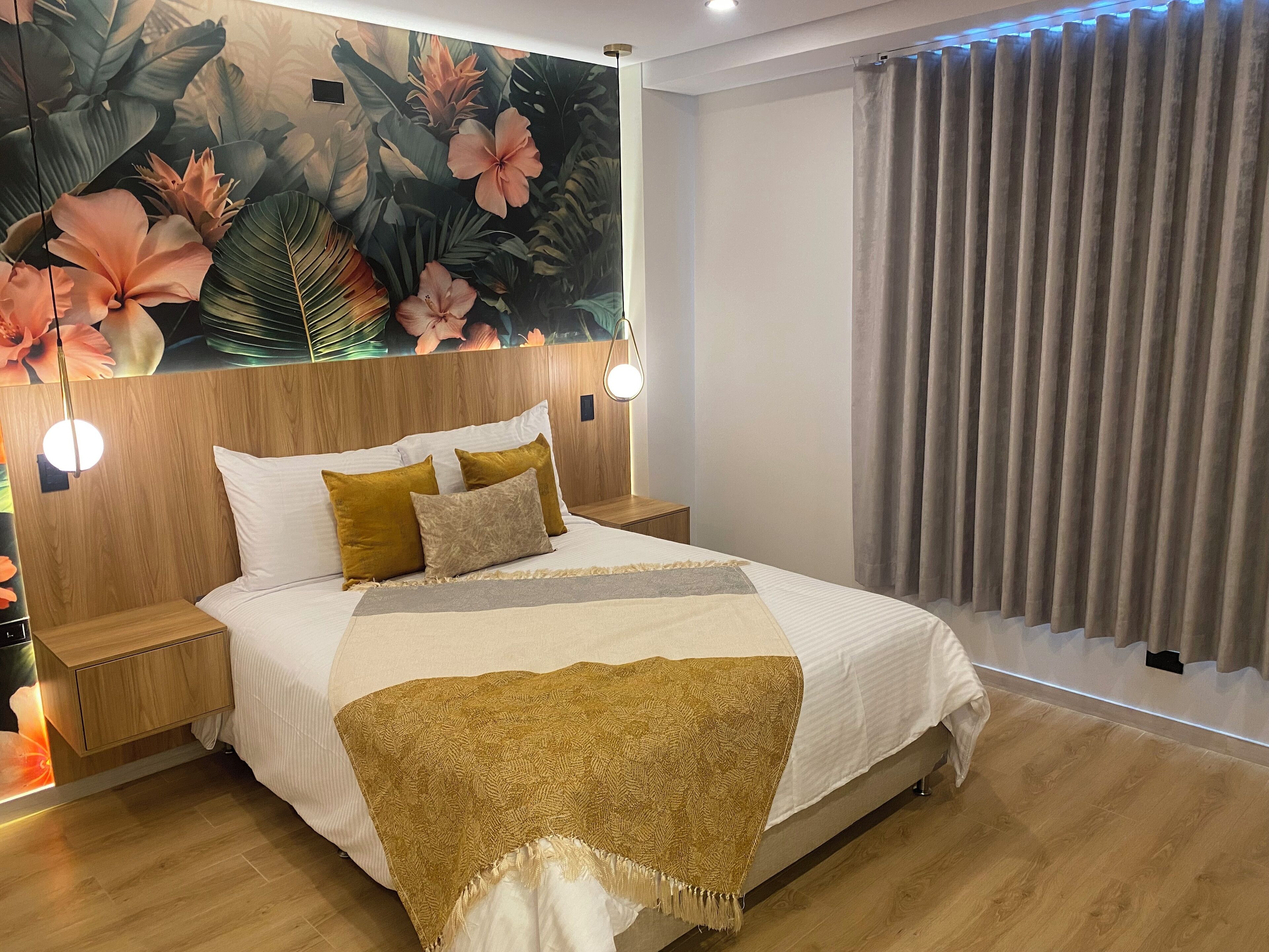 Premium bedding, down duvets, Select Comfort beds, minibar