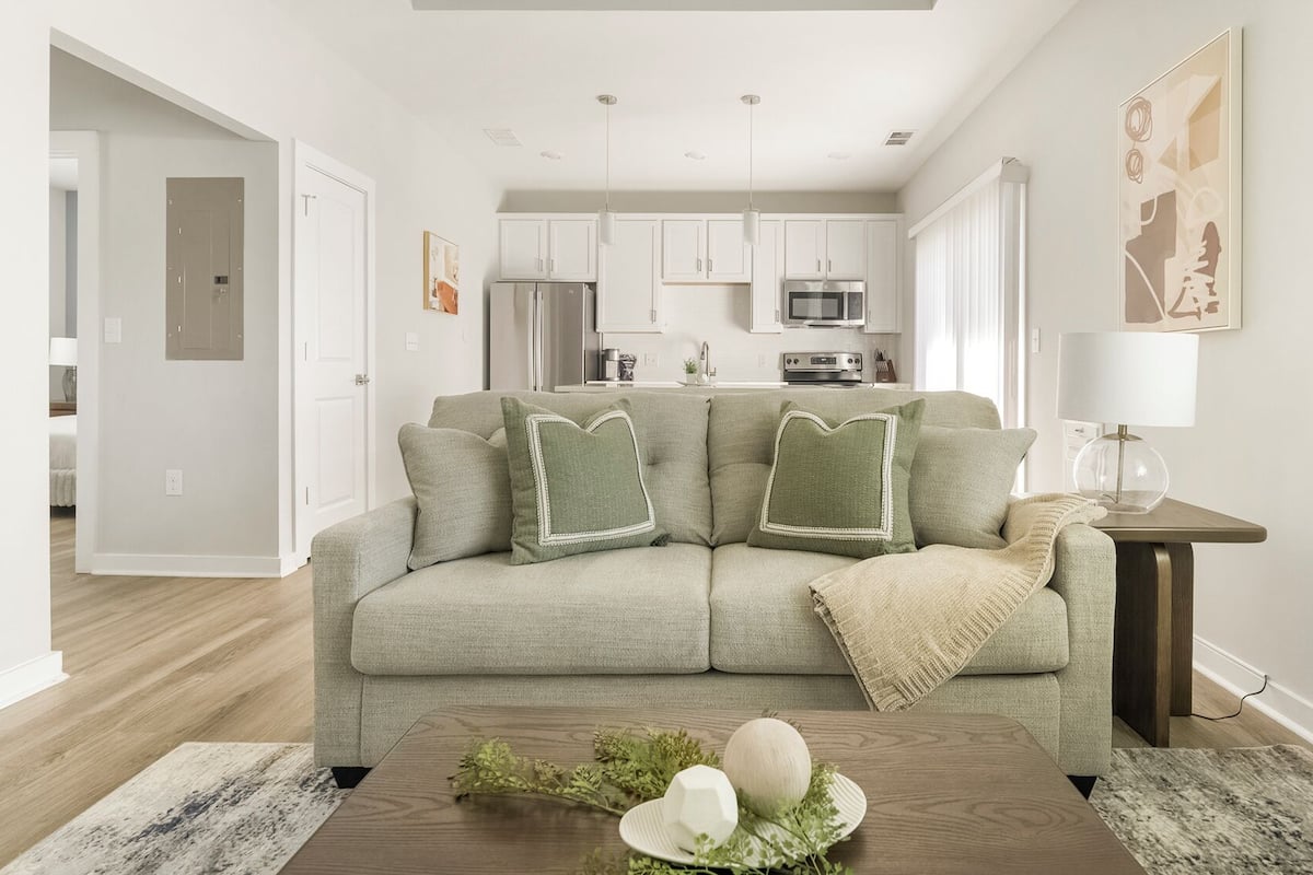 Apartment (1 Bedroom) | Living area | 50-inch TV with digital channels