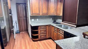 Microwave, stovetop, dishwasher
