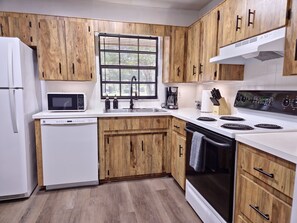 Microwave, oven, stovetop, dishwasher