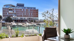 Outdoor dining - QV Stays Luxury Waterfront Escape at Lighter Quay (Auckland)