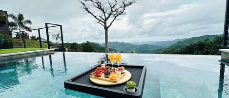 Outdoor pool, a heated pool