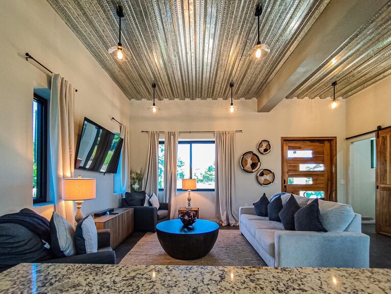 Emerald Blue Villa - Modern 2br Villa With Rooftop Lounge & Pool - Placencia