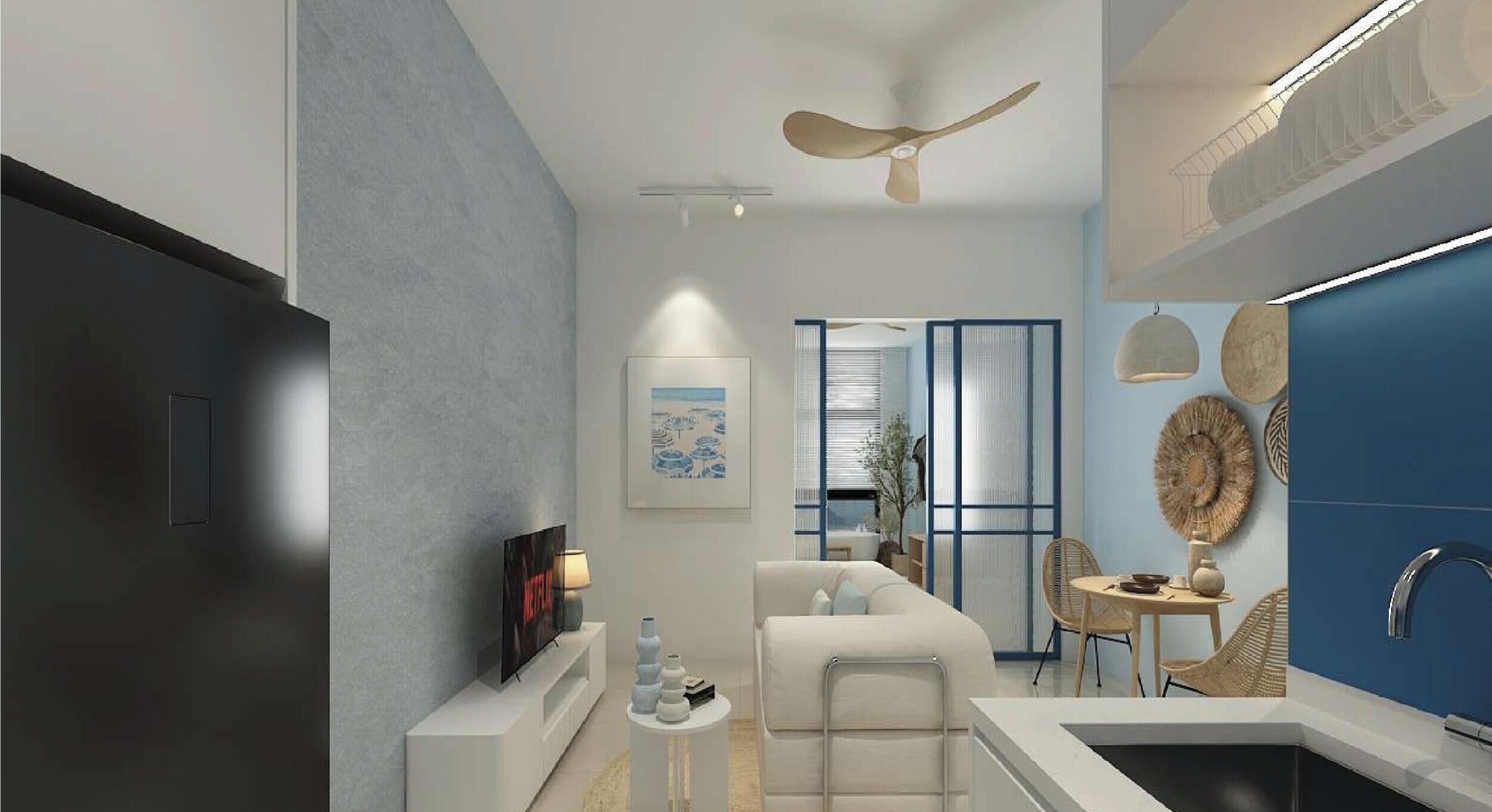 Premium Suite | Private kitchen | Full-sized fridge, stovetop, cookware/dishes/utensils, cleaning supplies