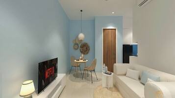 Premium Duplex | Individually decorated, individually furnished, desk, blackout drapes