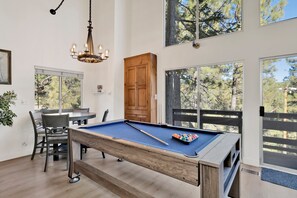 Game room - Round Rock Lodge at Big Bear | Boulder Bay Modern Retreat w/ Pool Table | Minutes to Activities (Big Bear Lake)
