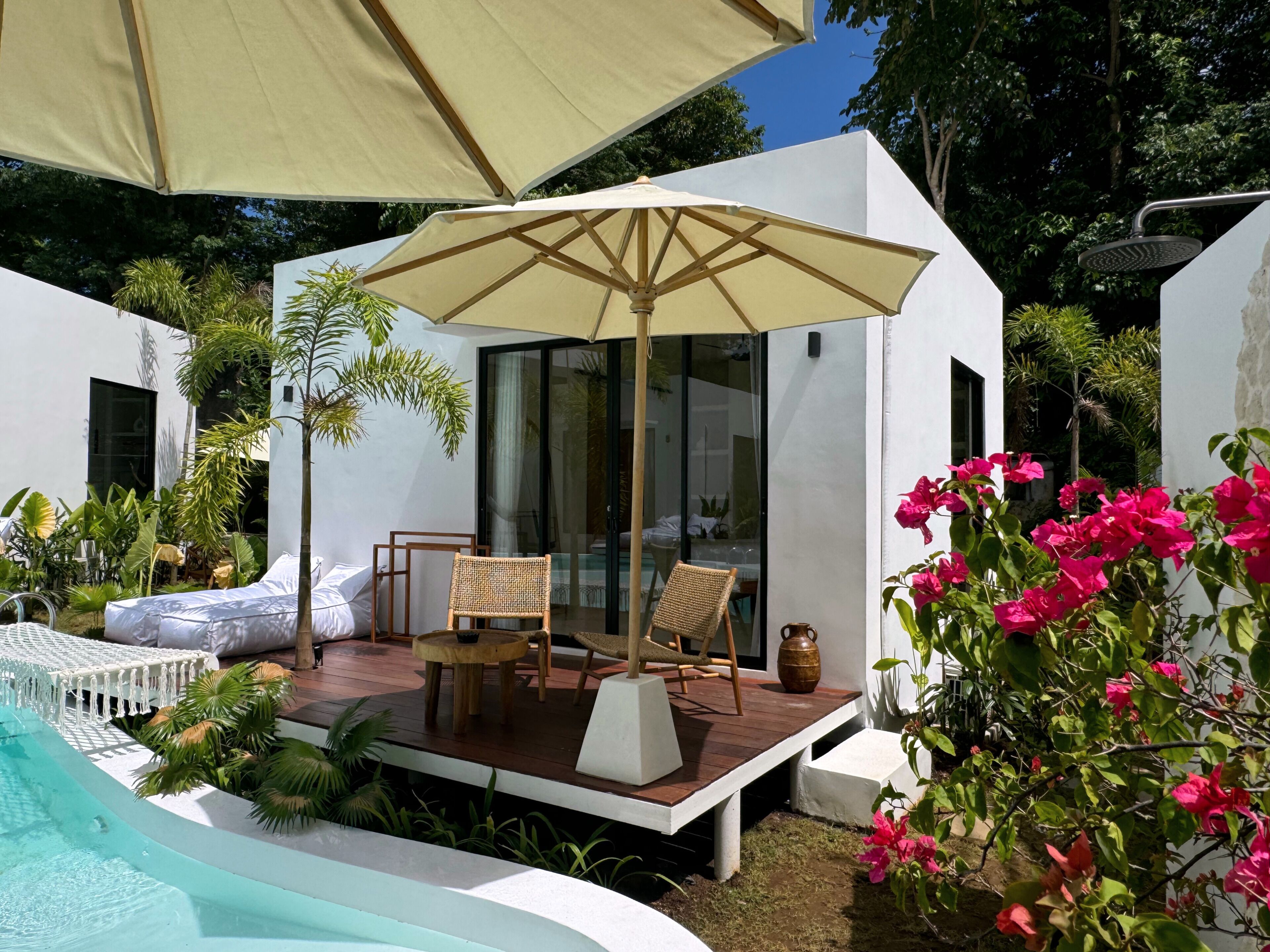 Luxury Double Room, Pool View | In-room safe, laptop workspace, blackout curtains, iron/ironing board