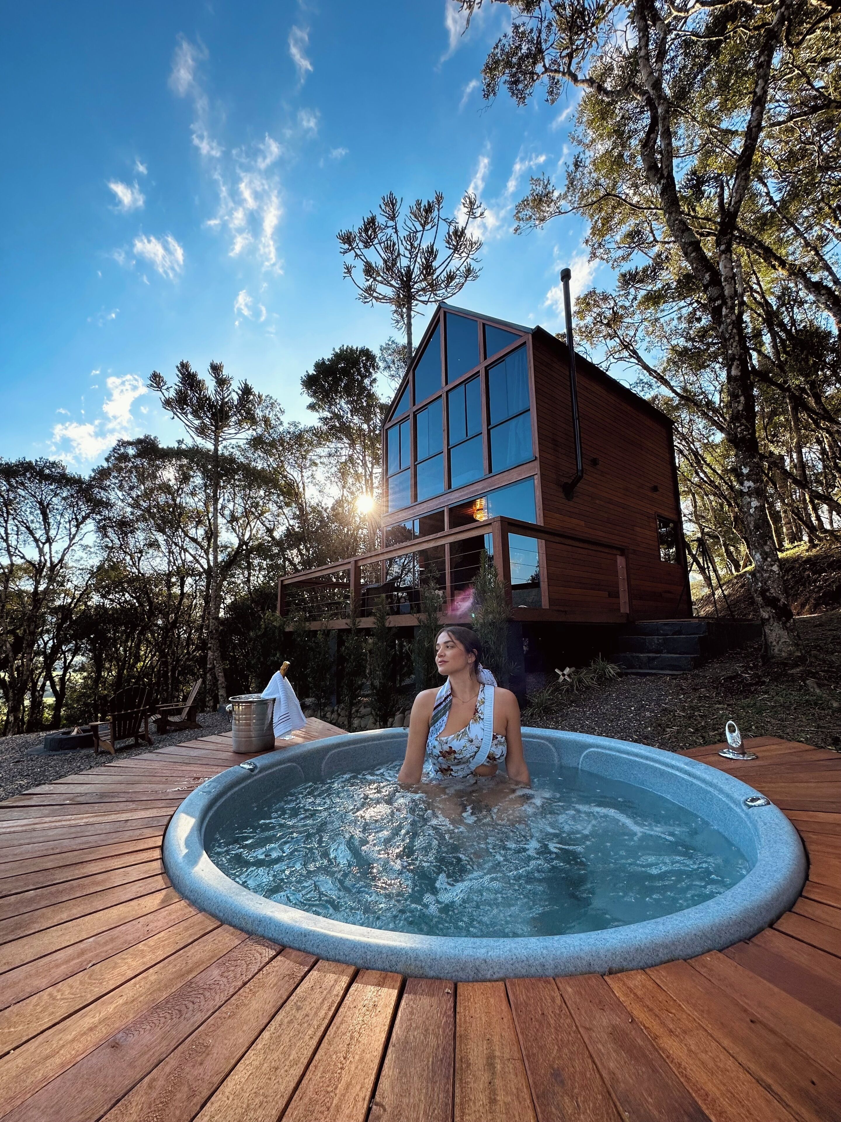 Luxury Cabin, Mountain View | Terrace/patio