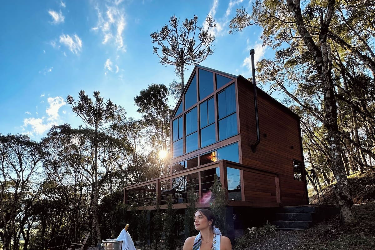 Luxury Cabin, Mountain View | Terrace/patio