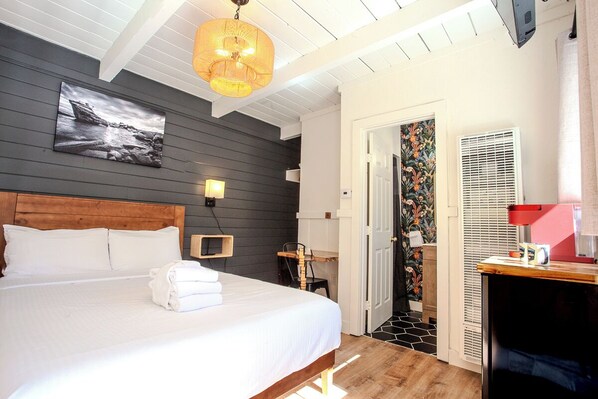 1 غرفة نوم ومكتب وواي فاي وملاءات أسرّة