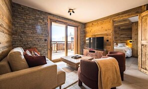 Living area - Apartment for 6 People in a new Residence on the Snow Front (Fontcouverte-la-Toussuire)