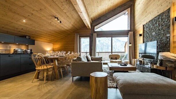 Living area - Apartment in Village With Ski Lift Access (Saint-Sorlin-d'Arves)