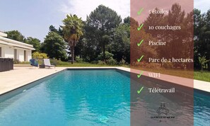 Pool - Magnificent 5 Villa With Private Pool in 2 ha Park (Rives de l'Yon)