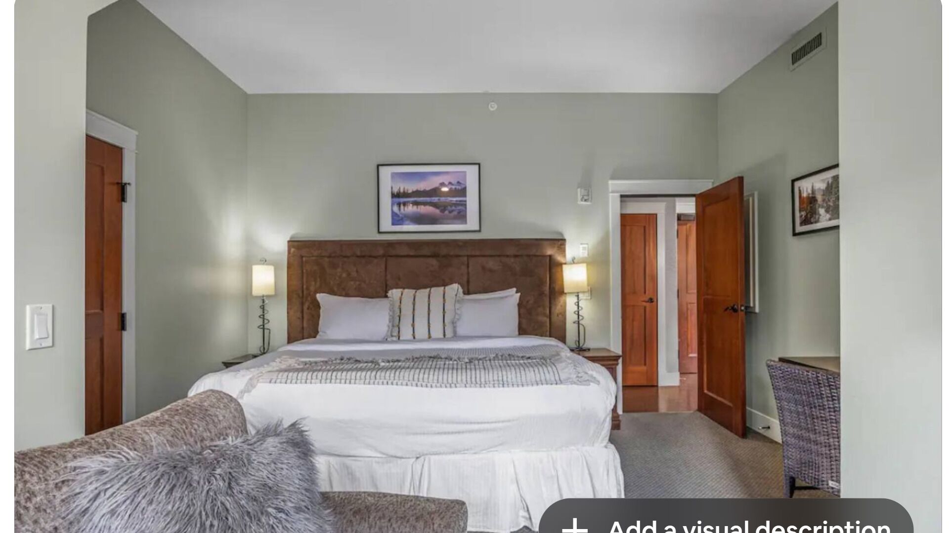 1 bedroom, iron/ironing board, internet, bed sheets