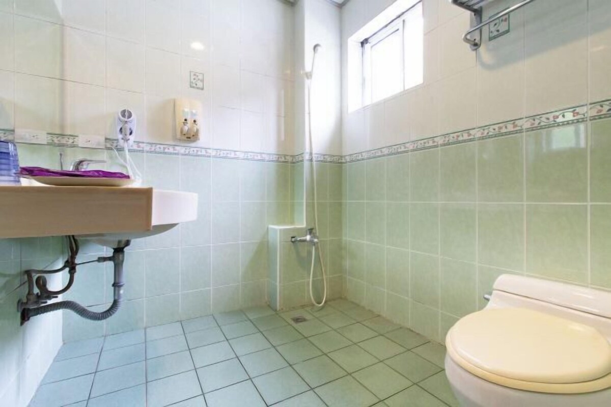 Haartrockner, Hausschuhe, Handtücher, Shampoo
