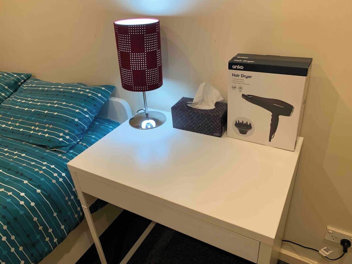 1 間睡房、熨斗/熨衫板、Wi-Fi、床單