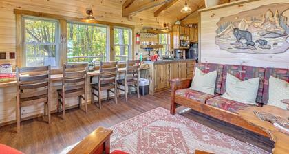 Outdoor Oasis w/ Fire Pit & Dock: Galion Log Cabin