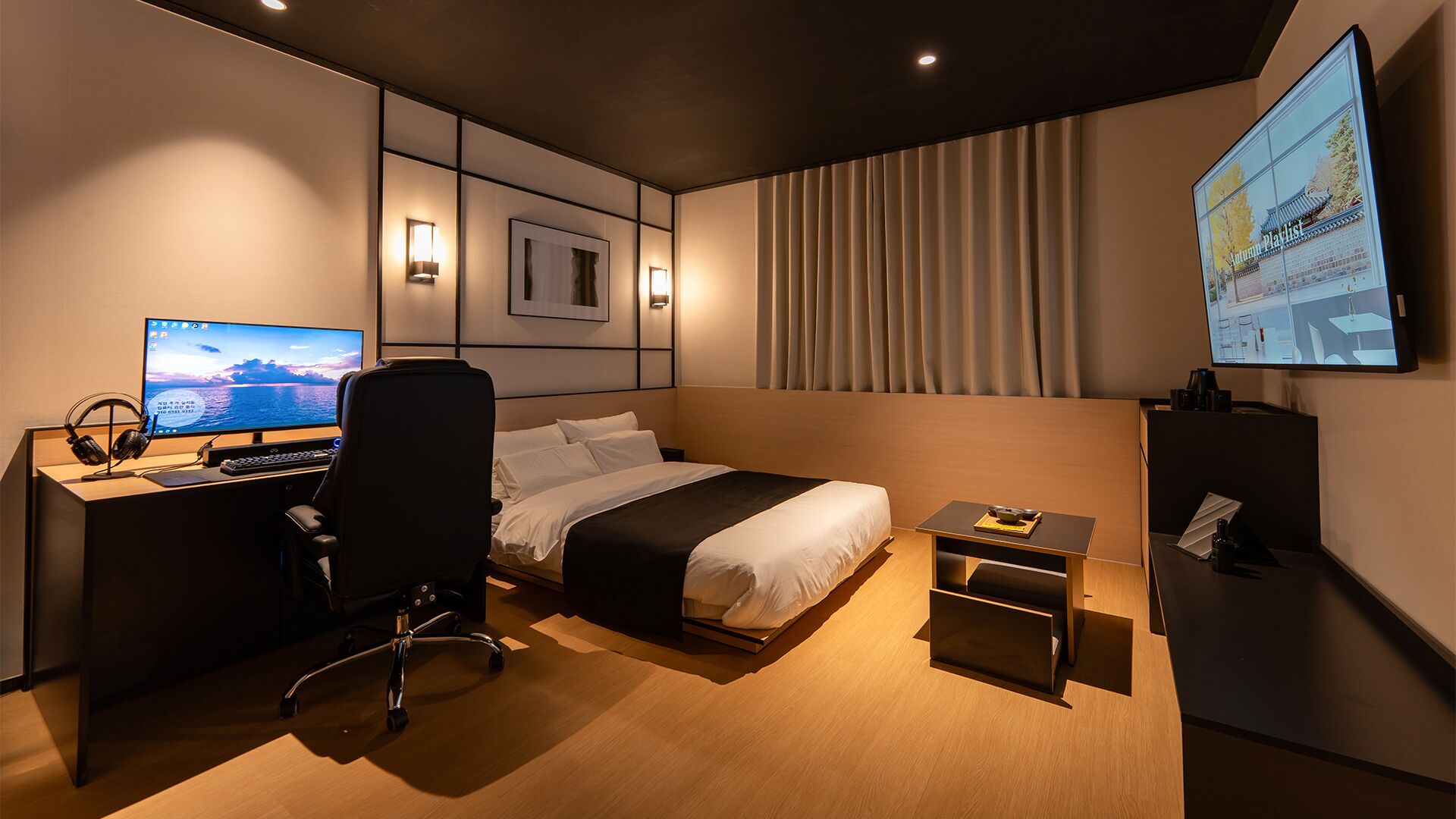 Business 1PC Room | Escritorio, espacio para trabajar con un portátil, wifi gratis