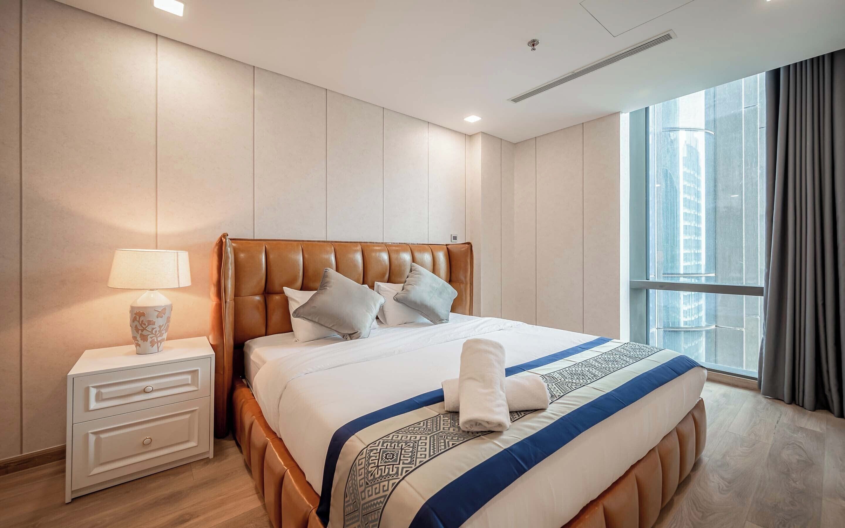 Premium Apartment, 3 Bedrooms, Balcony, City View | Hypo-allergenic bedding, minibar, individually decorated