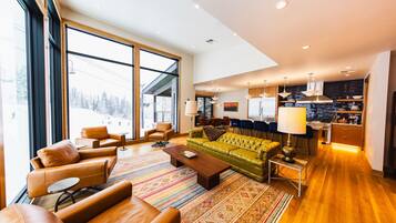 TV, fireplace, offices