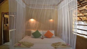 Luksus-telt - terrasse - strandudsigt | Pengeskab på værelset, strygejern/strygebræt, gratis Wi-Fi