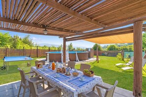 Family House, Multiple Bedrooms, 2 Bathrooms, Mountainside (Lovely Margherita Private Pool) | Outdoor dining - Lovely Margherita Private Pool Mugello (Vicchio)
