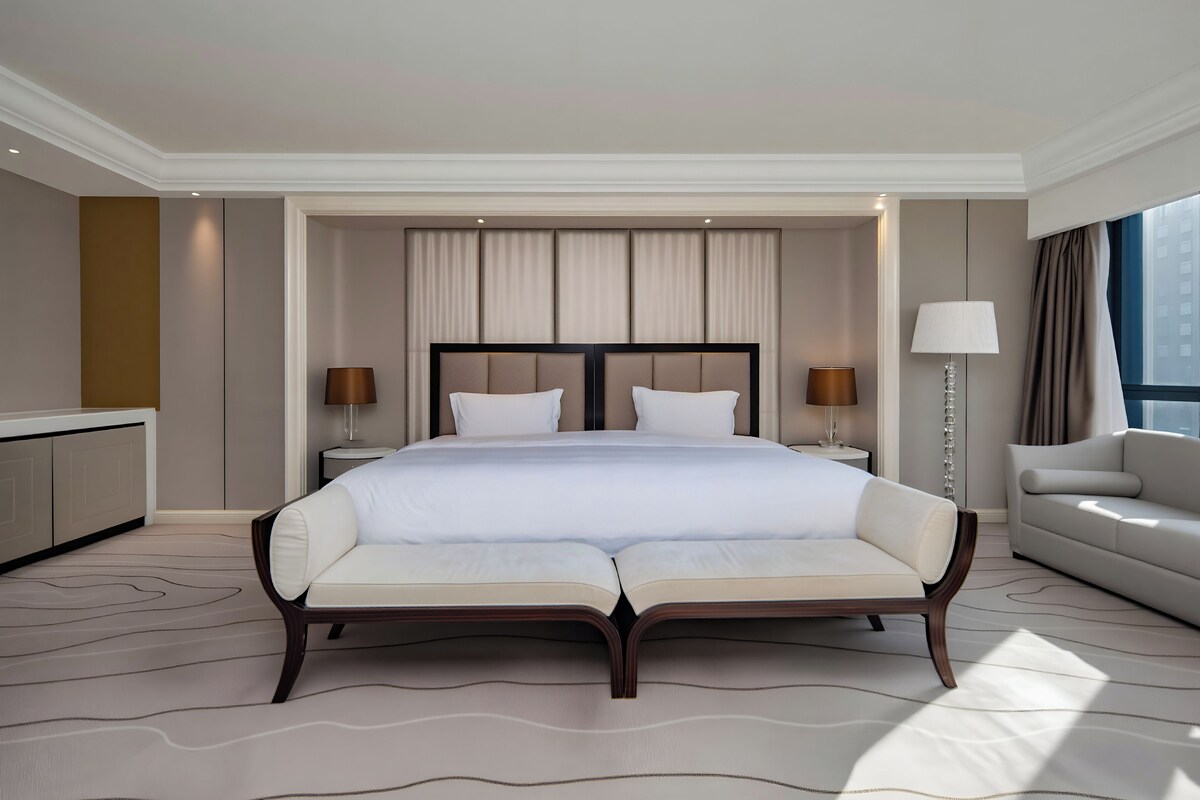 Family Double Room Single Use, 1 King Bed, Private Bathroom, City View | Down duvets, in-room safe, desk, laptop workspace