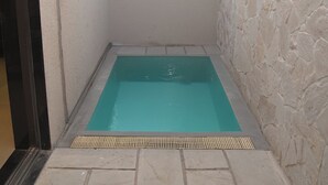A small, rectangular pool with clear water, surrounded by stone walls and a tiled floor. - KMR Hotels & Resorts (Bikaner)