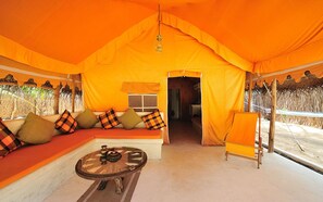 Luxury Tent, Patio, Garden View | In-room safe, iron/ironing board, free WiFi