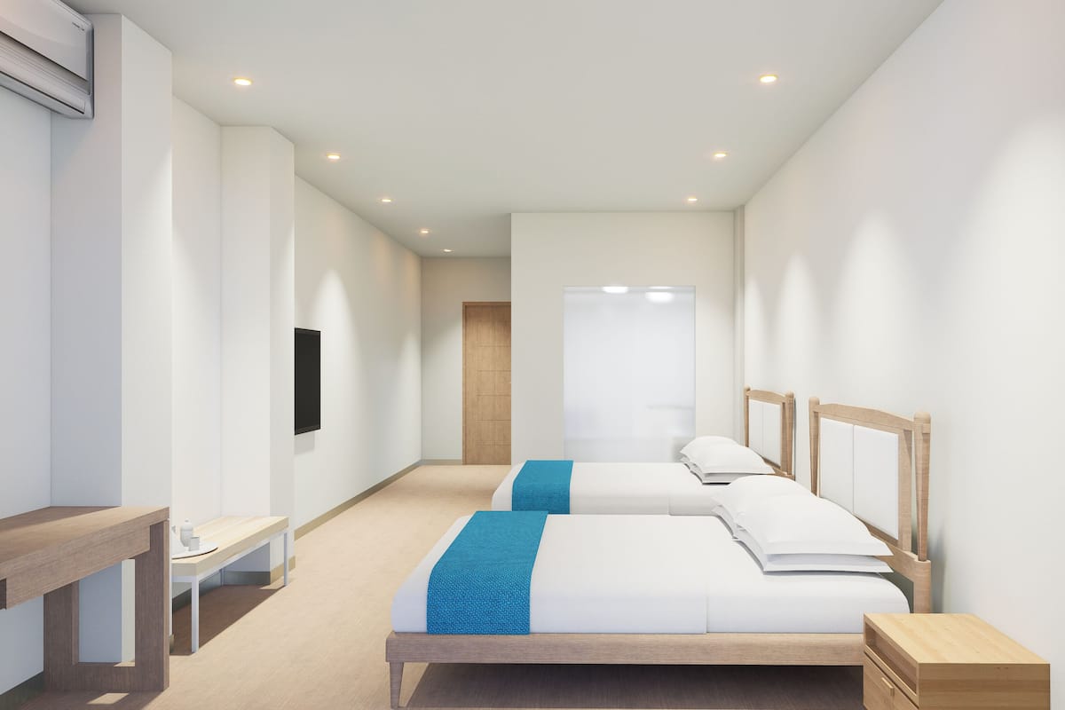 Quarto casal ou duplo luxo, vista para o oceano | Cofres nos quartos, Wi-Fi de cortesia