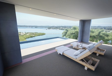 Mangrove Three-Bedroom Pool Suite | Terrace/patio. Palau Mangrove Hotel