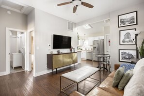 TV, offices - Sleek Modern Indy Home w/ Yard, BBQ & Easy Access (Indianapolis)