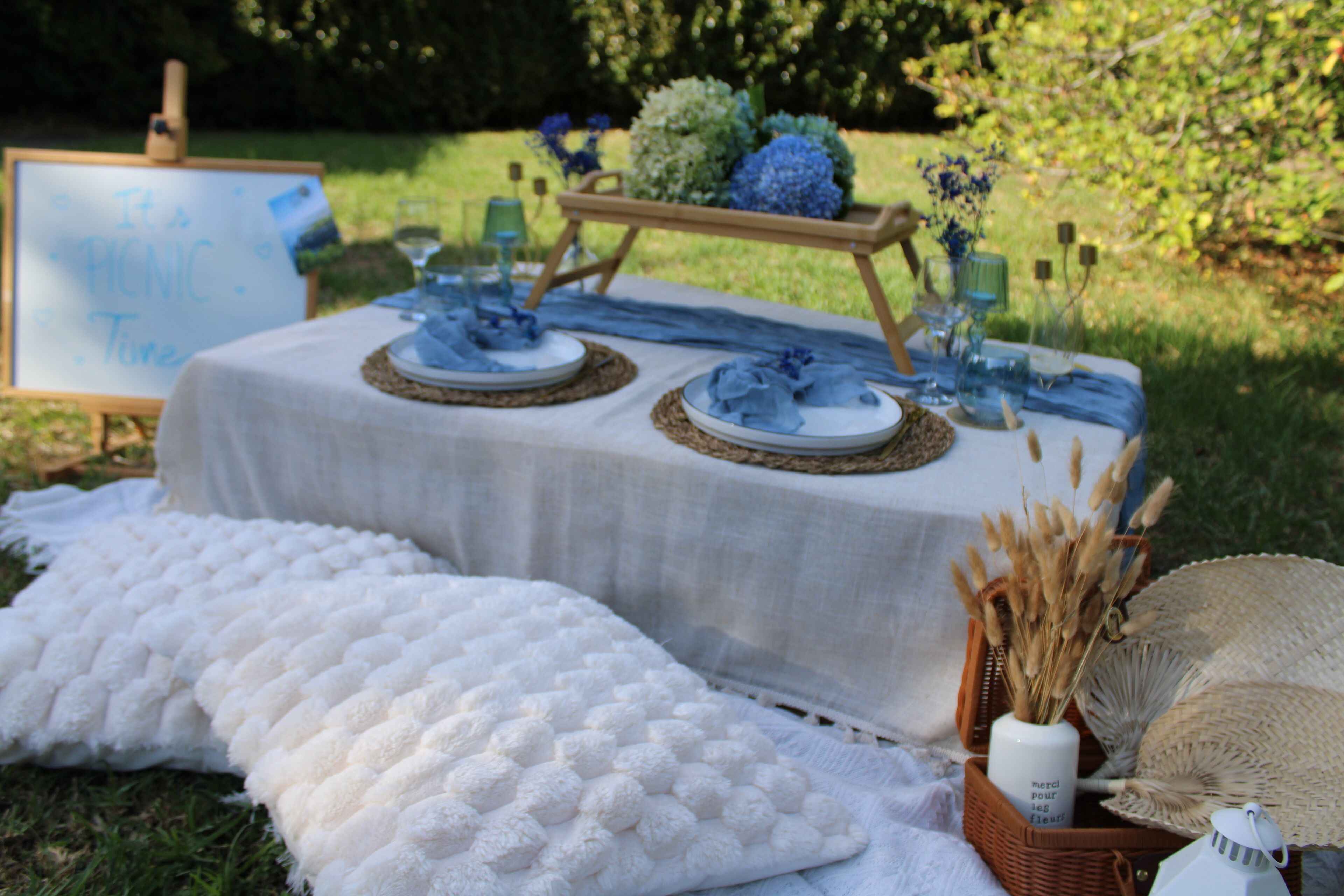 Outdoor banquet area
