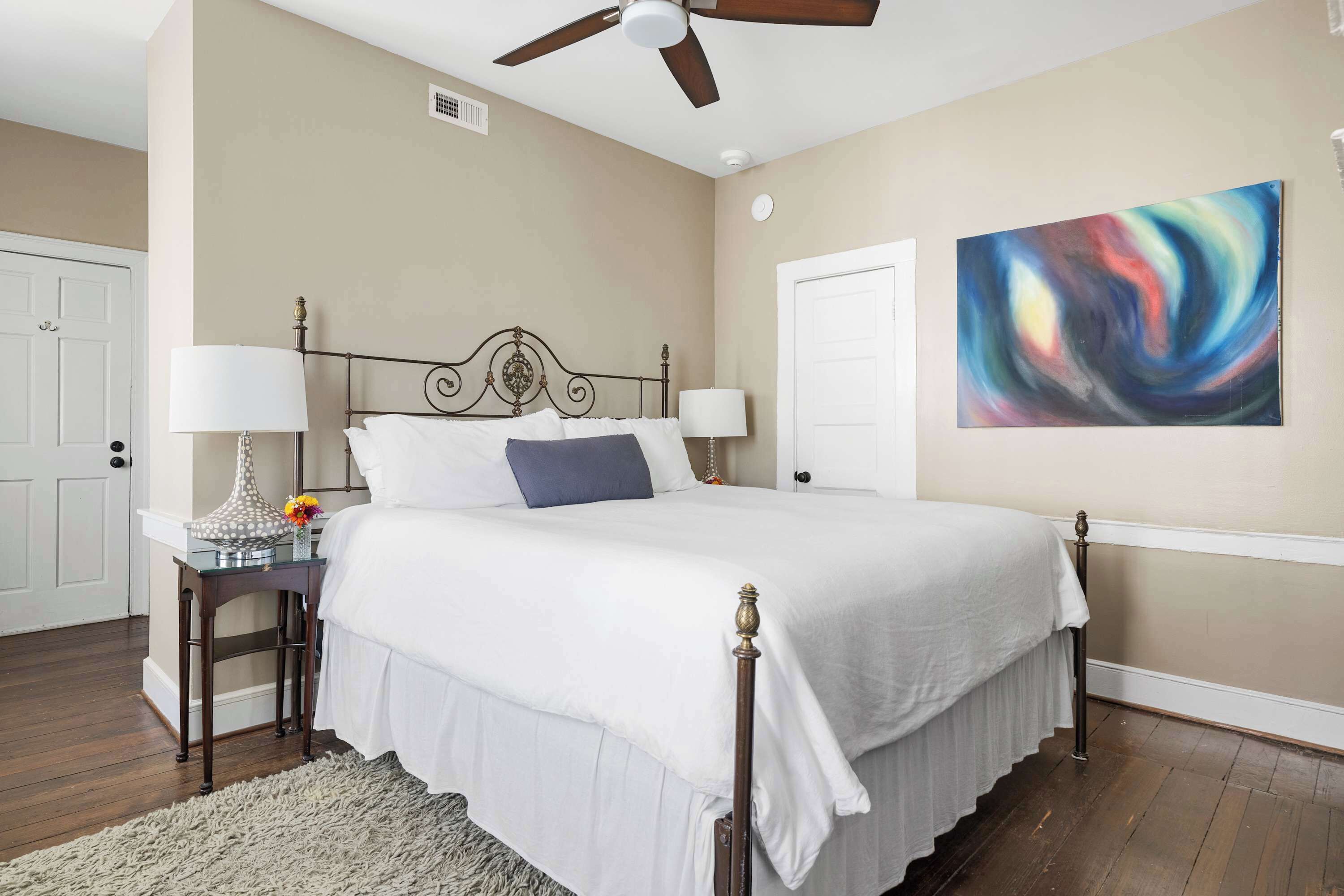 2 bedrooms, iron/ironing board, travel crib, WiFi