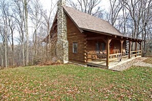 Exterior - Secluded Log Cabin Rental with a Hot Tub in the Hocking Hills, Ohio (Logan)